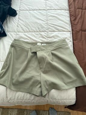 a new day Sage Green High-Waist Dress Shorts